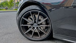 Mercedes C300 AMG - Upgraded 19'' Vossen Hybrid Forged Wheel HF-3 \u0026 Pirelli P Zero Tires