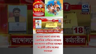 বকেয়া মহার্ঘ ভাতা সহ একাধিক  দাবিতে নাছোড় আন্দোলন চালিয়ে যাচ্ছেন সংগ্রামী যৌথ মঞ্চের সদস্যরা