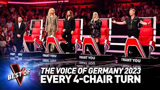 Every Incredible 4-CHAIR TURN on The Voice of Germany 2023