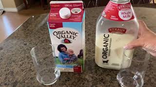 Organic milk taste test