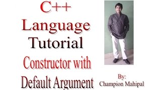 C++ Programming Language Tutorial 56 Constructor with default argument