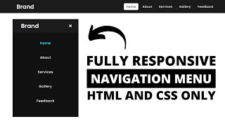 How to Create Responsive Navigation Bar With HTML \u0026 CSS in Hindi