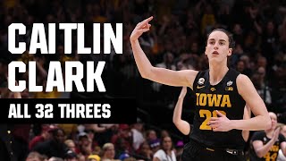 All 32 Caitlin Clark threes in the 2023 NCAA tournament