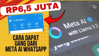 UNTUK PEMULA🤑 CARA MENGHASILKAN UANG DARI META AI WHATSAPP - SALDO DANA GRATIS - FITUR META AI WA