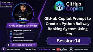 GitHub Copilot prompt to Create a Python Railway Booking System Using Lists | github copilot (Ep-14)