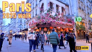 Paris, France 🇫🇷 - Winter  walking  tour in Paris at night, January 11, 2025 - Paris 4K