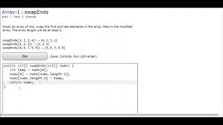 CodingBat Array-1 Swap Ends