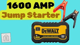 Dewalt DXAELJ16 1600 Peak AMP Jump Starter Battery Booster with USB Power