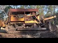 Big Allis Chalmers dozer grades road