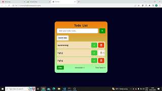 Project ToDo list by coding ninja