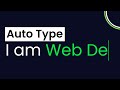 Auto Typing Animation | Typewriter Text Animation CSS