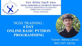 Online Basic Python Training Day 1: @NGSS1990 Training