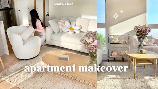 transforming my apartment 🏡🌷 i got a new couch! home makeover & organization, pi