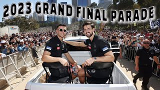 Collingwood Players in the 2023 AFL Grand Final Parade  - Collingwood Magpies v Brisbane Lions