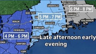 A clipper delivers snow to Maine Wednesday night