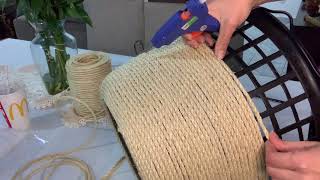 Diy Cesto decorativo de Sisal