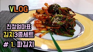 (vlog)깊은 손맛 친정엄마표 김치3종세트 #1.파김치 쉽고 맛있게 만드는법