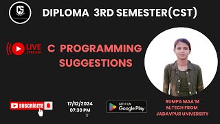 3rd Sem CST/IT  C Programming Suggestions _By CS Learning with Rumpa(Bengali) #wbscte #cprogramming