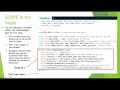 COMP1010 For Loops & Variable Scope