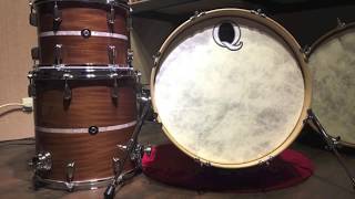 Q Drum Co. Mahogany非洲桃花心木套鼓(18BD/12TT/14FT)