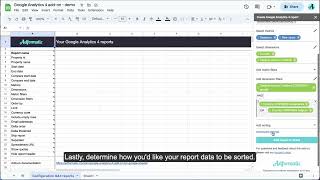 Google Analytics 4 (GA4) add-on for Google Sheets