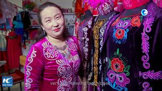 GLOBALink | Xinjiang, My home: An inheritor of ethnic Kirgiz embroidery