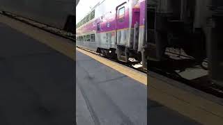 MBTA Cab-Car With An HSP-46 Departing Attleboro