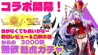 シャンフロコラボ開幕！初日レビュー＆魅虎ガチャ3000回【セブンナイツポケット】