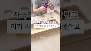 0-3세 자극적인 장난감 말고 이거 사줄 걸 후회했어요 #몬테소리교구 #몬테소리 #돌아기 #두돌아기 #아기장난감