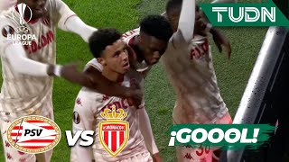¡DE ÚLTIMO MINUTO! Sofiane Diop marca | PSV 1-2 Mónaco | UEFA Europa League 21/22 - J3 | TUDN