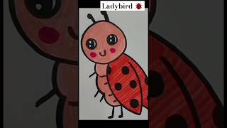 How to draw a cute ladybird 🐞#shorts feed #viral #trending #love #new #best video 2023 #drawing