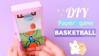 how to make basketball paper game /handmade paper game basketball /DIY  paper game