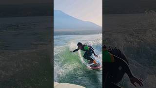 Beautiful Japan 【WakeSurfing】絶景のウェイクサーフィン #富士山 #NatsumiYamashita 🇯🇵