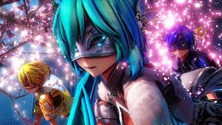 【MMD】アンノウン・マザーグース┃Miku/Len/Kaito┃4K