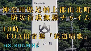 神奈川県足柄上郡山北町 防災行政無線チャイム6時　TOA旧音源『鉄道唱歌』《受信》