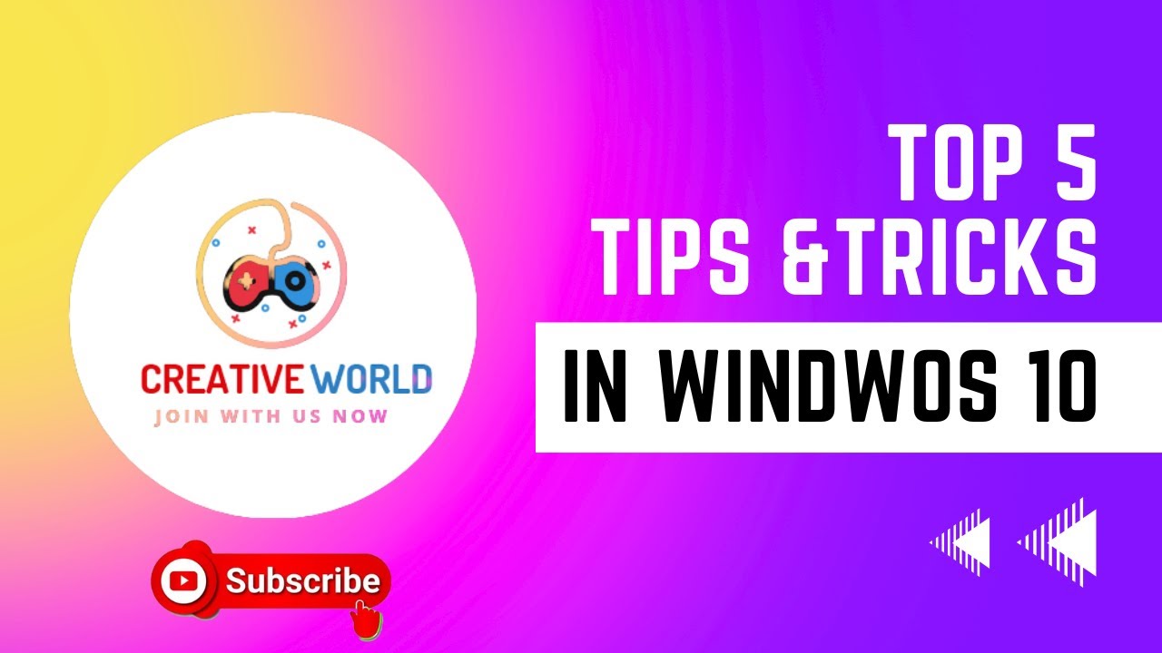 Top 5 Tips And Tricks In Windows 10 - YouTube