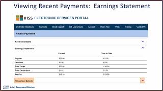 Viewing Recent Payments for Providers