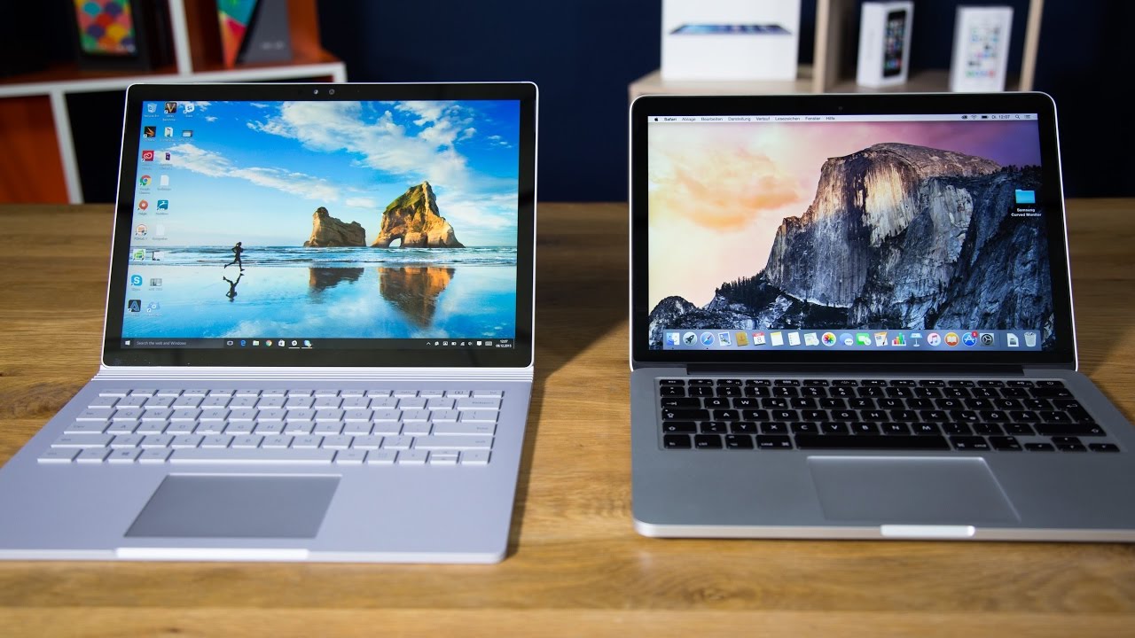 MacBook Pro[2016] Vs Surface Book I7[2016] - YouTube