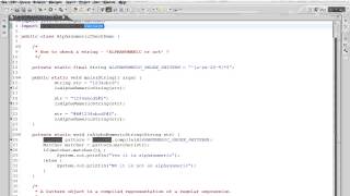 JAVA HOW TO DETERMINE IF A STRING IS ALPHANUMERIC DEMO