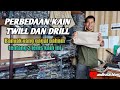 Perbedaan kain katun twill dan japan drill | jenis kain japan drill dan twill