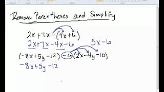 Removing Parentheses & Simplifying