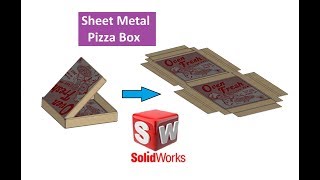 SolidWorks Tutorial: Pizza Box design in SolidWorks Sheet Metal