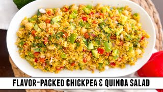 Super Healthy! Chickpea & Quinoa Salad | Packed with Flavors & Easy to Make