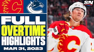 Calgary Flames vs. Vancouver Canucks | FULL Overtime Highlights - March 31, 2023