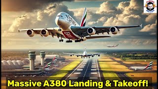 Watch the Stunning Emirates A380 Landing and Takeoff at Birmingham Airport! @CheersBritain