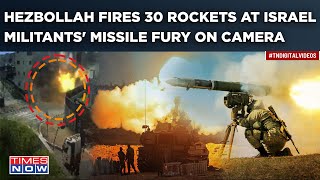 Hezbollah 30 Rockets Barrage Strike Israel| Kiryat Shmona Ravaged| Watch Missile Destruction On Cam