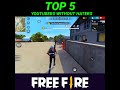 TOP 5 YOUTUBERS WITH NO HATERS  #shorts #freefireshorts