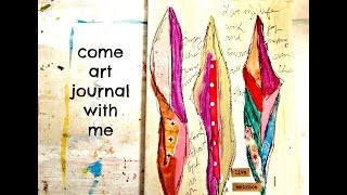 Josey's Art School Presents Episode #18 Beginner Art Journaling 3 Feathers Art as Healing