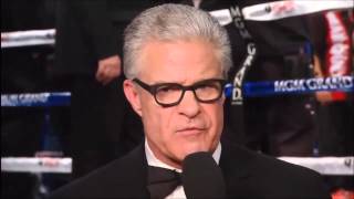 Emotional speech from Jim Lampley after 'Marquez - Pacquiao IV'