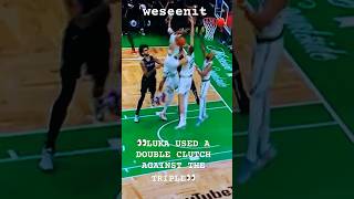 Luka Doncic DOUBLE CLUTCH the FLIP SHOT so that 3 defenders couldn’t get to it ( Mavs vs Celtics )